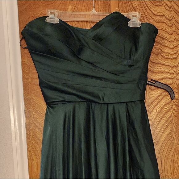 La Femma Strapless Slit Satin Ballgown - Picture 5 of 7